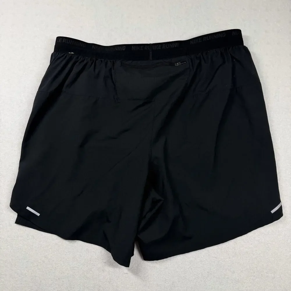 Nike Running Dri-FIT Men’s Shorts XL Black 7” Lightweight Drawstring Pockets